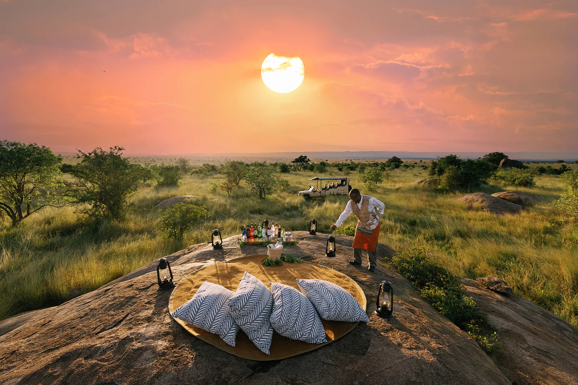 Serengeti Private Sundowner in the Bush